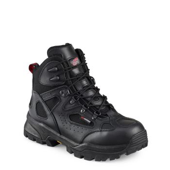 Red Wing TruHiker 6-inch Waterproof Safety Toe Mens Hiking Boots Black - Style 6690